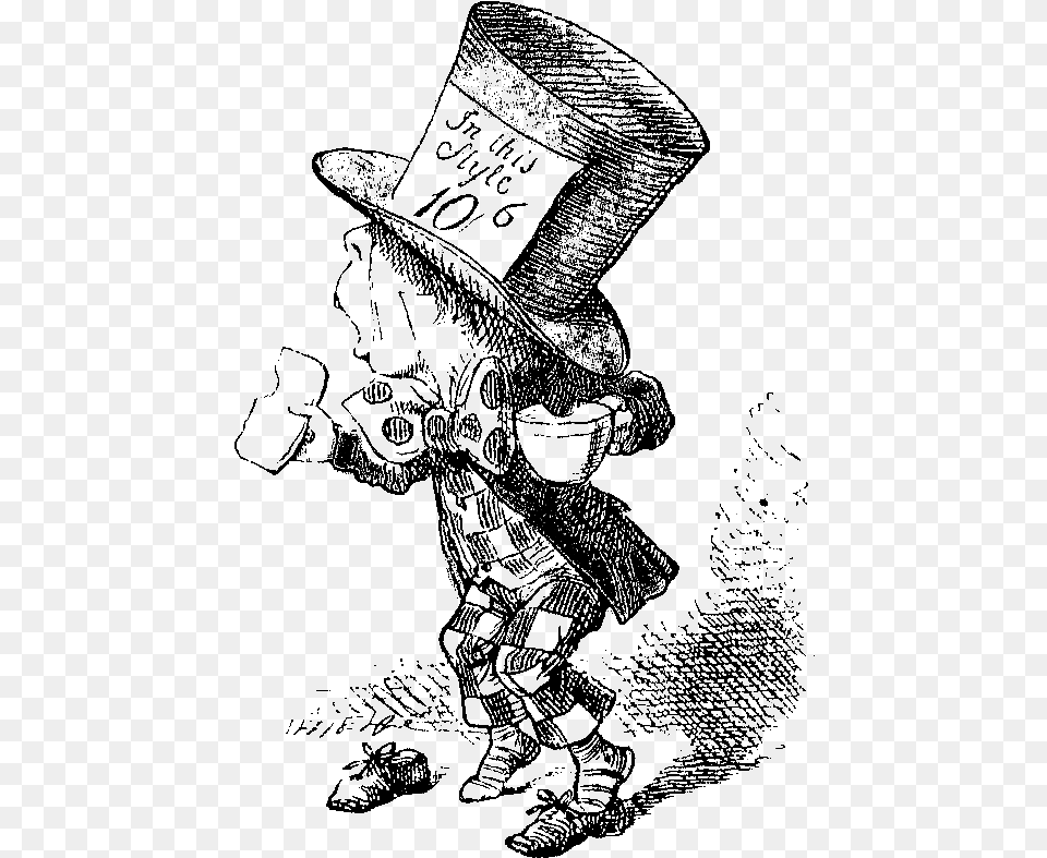 John Tenniel Mad Hatter, Cross, Silhouette, Symbol, Nature Free Transparent Png