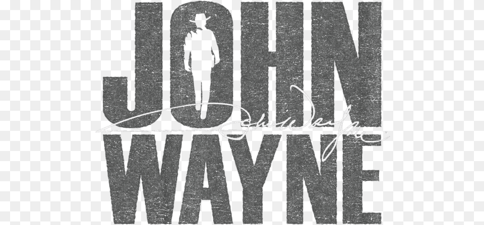 John Wayne Silhouette Sig Juniors V Neck T Shirt John Wayne Stoic Cowboy Throw Pillow White, Adult, Male, Man, Person Free Transparent Png