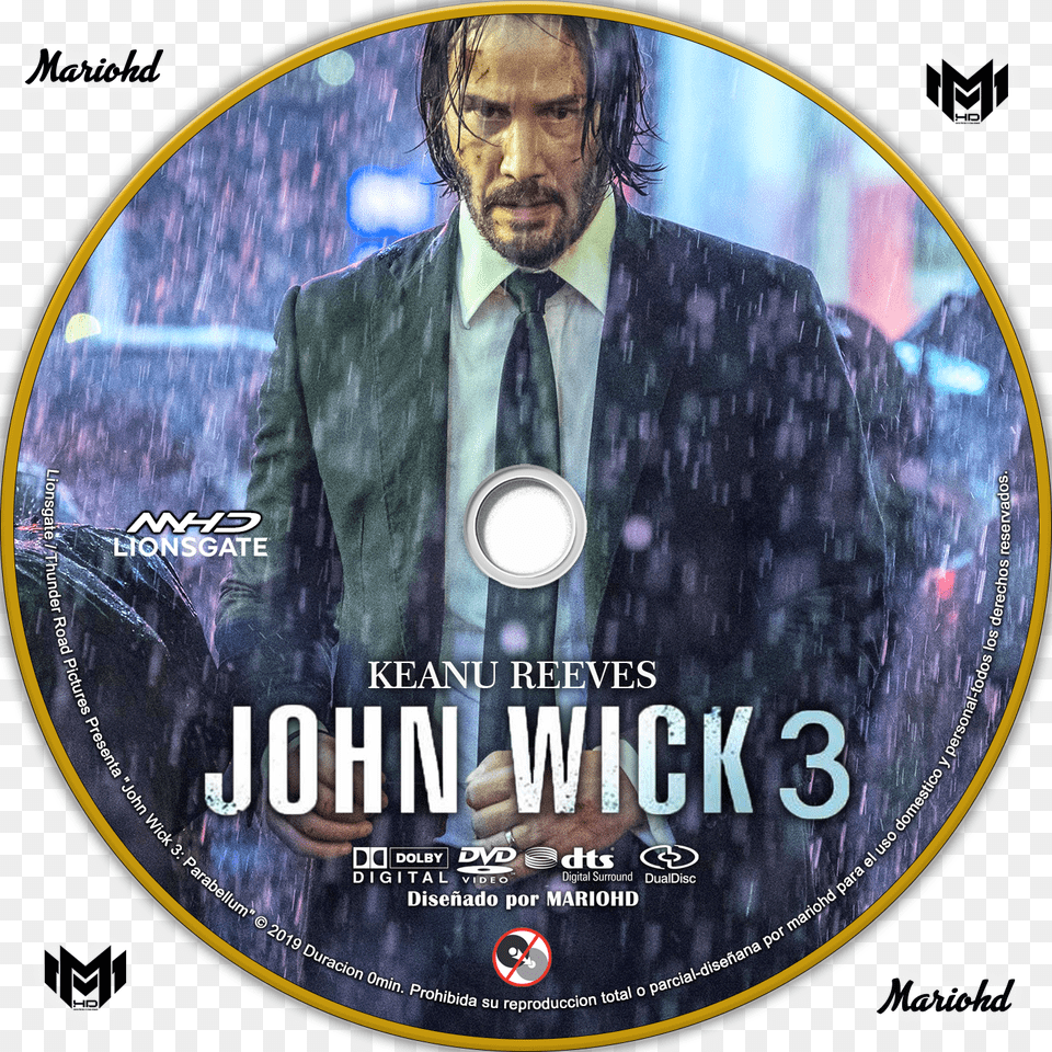 John Wick, Disk, Dvd, Adult, Male Png Image