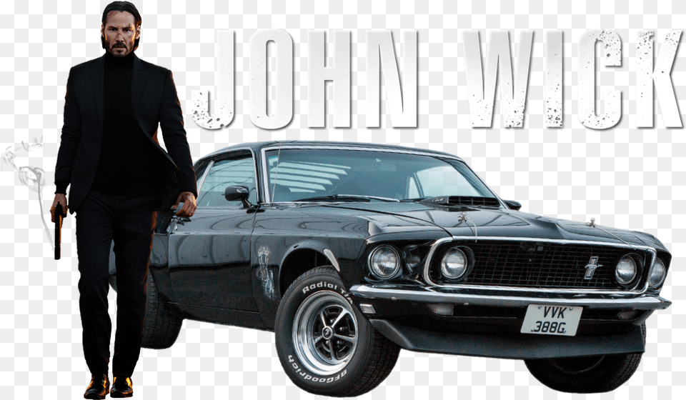John Wick, Wheel, Sports Car, Suit, Machine Png