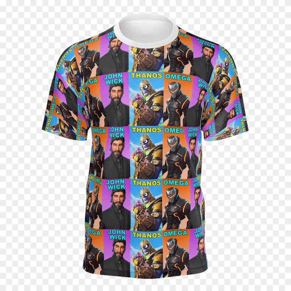 John Wick And Thanos Shirt Part Men On Skyou, T-shirt, Clothing, Adult, Person Png