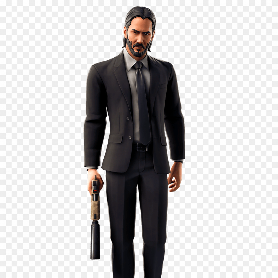 John Wick John Wick 3 Skin Fortnite, Suit, Formal Wear, Clothing, Blazer Png Image