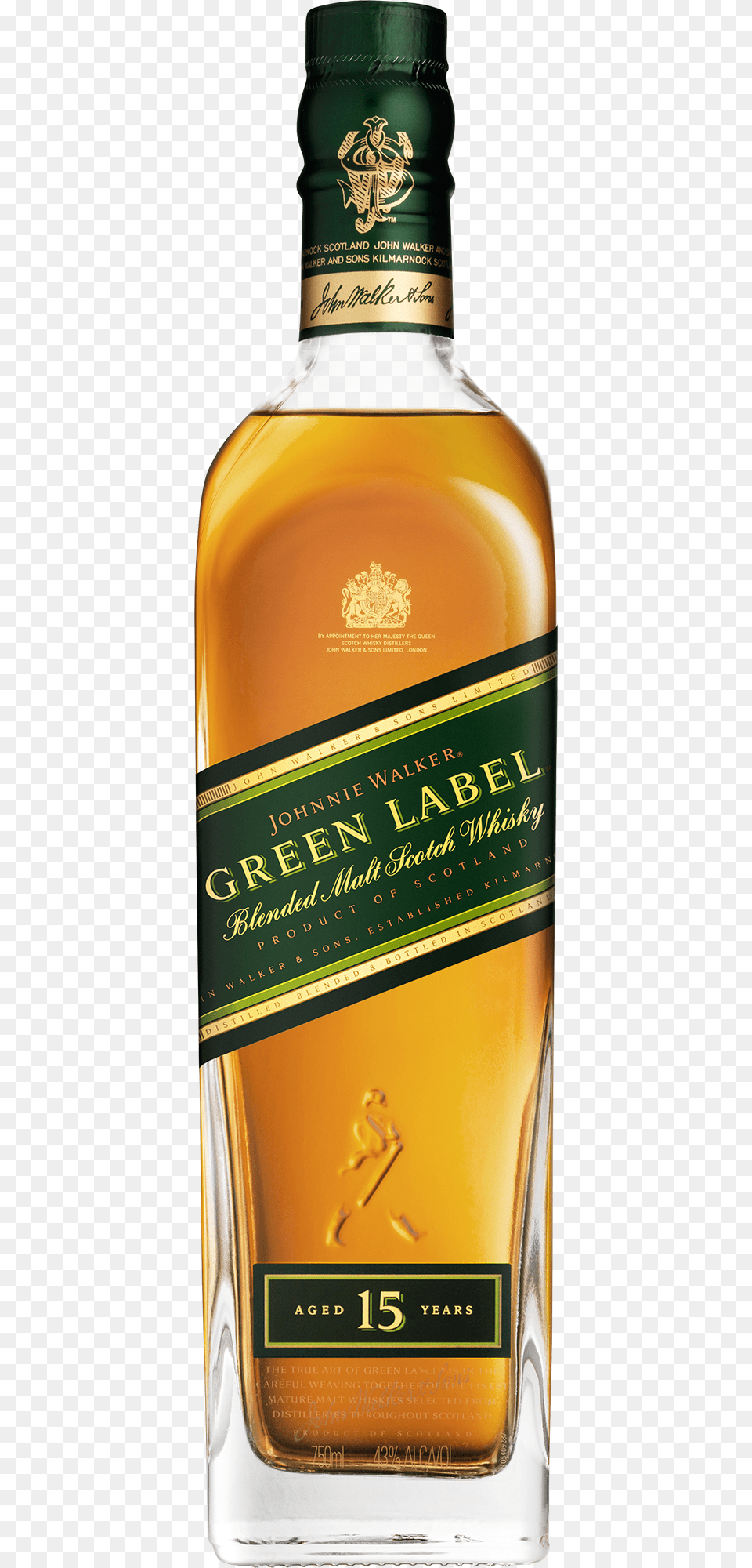 Johnnie Walker Green Label, Alcohol, Beverage, Liquor, Whisky Free Png Download