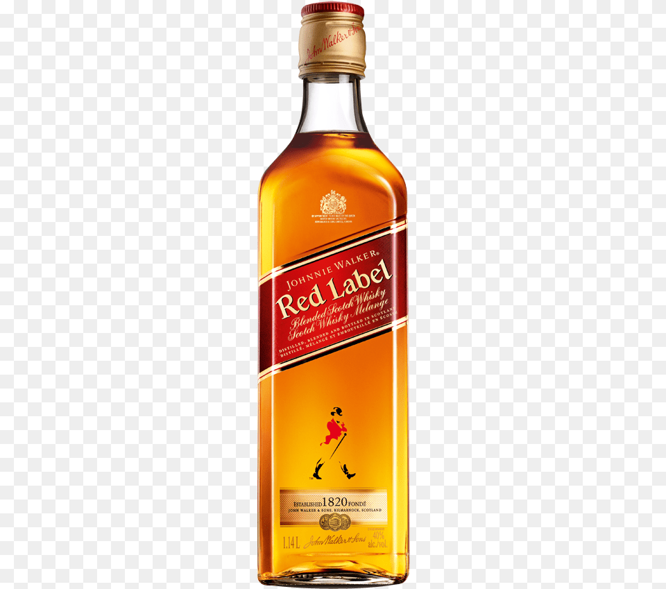 Johnnie Walker Red Label Blended Scotch Whisky Whisky Johnnie Walker Red Label, Alcohol, Beverage, Liquor, Food Free Png