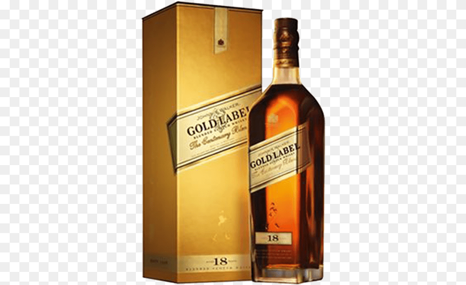 Johnnie Walker Scotch Gold Label 18 Year, Alcohol, Beverage, Liquor, Whisky Free Png