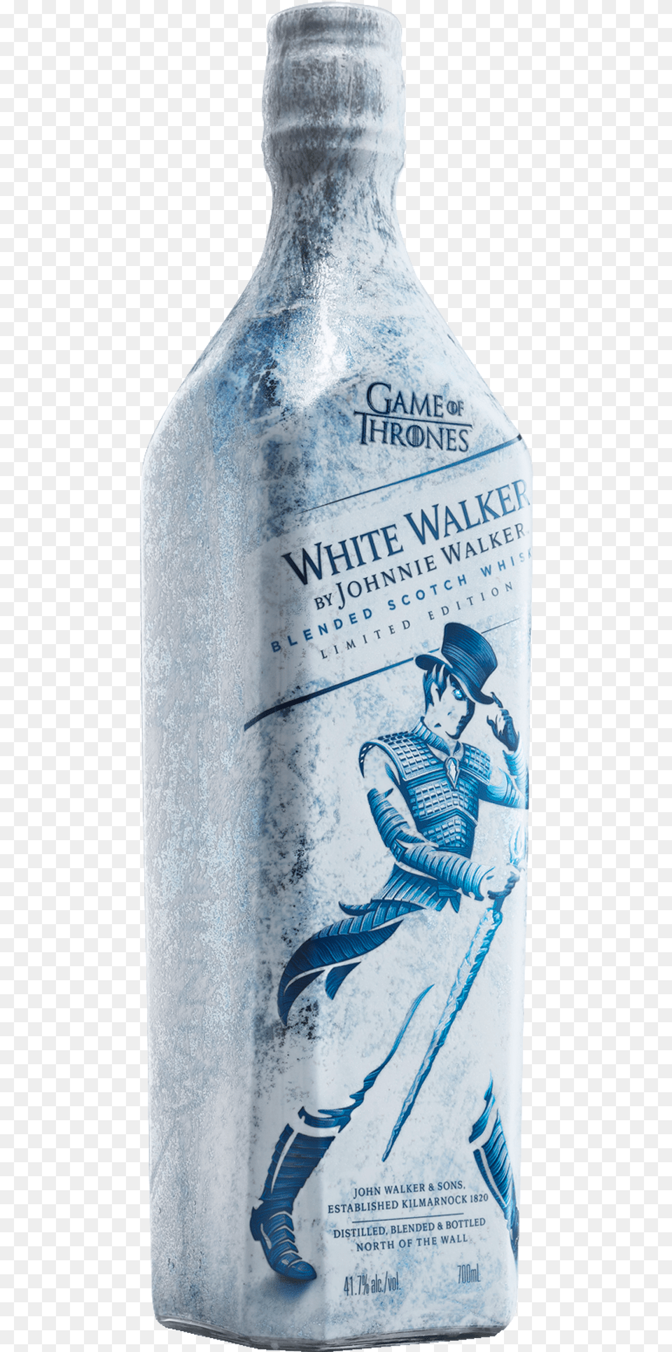 Johnnie Walker White Walker Scotch Whisky 700ml Bottle Johnnie Walker White Walker Uk, Adult, Person, Man, Male Free Png Download