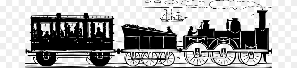 Johnny Automatic 19th Century Train, Gray Png Image
