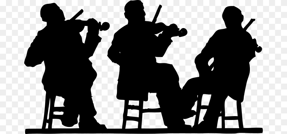 Johnny Automatic 3 Fiddlers In Silhouette, Gray Png