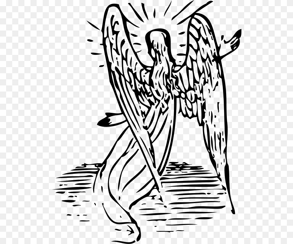 Johnny Automatic Angel From Behind, Gray Png