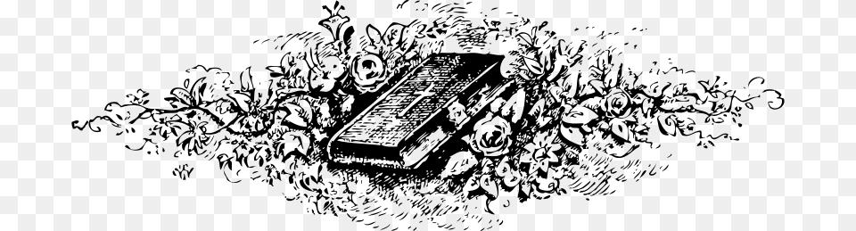 Johnny Automatic Bible Among Roses, Gray Free Transparent Png