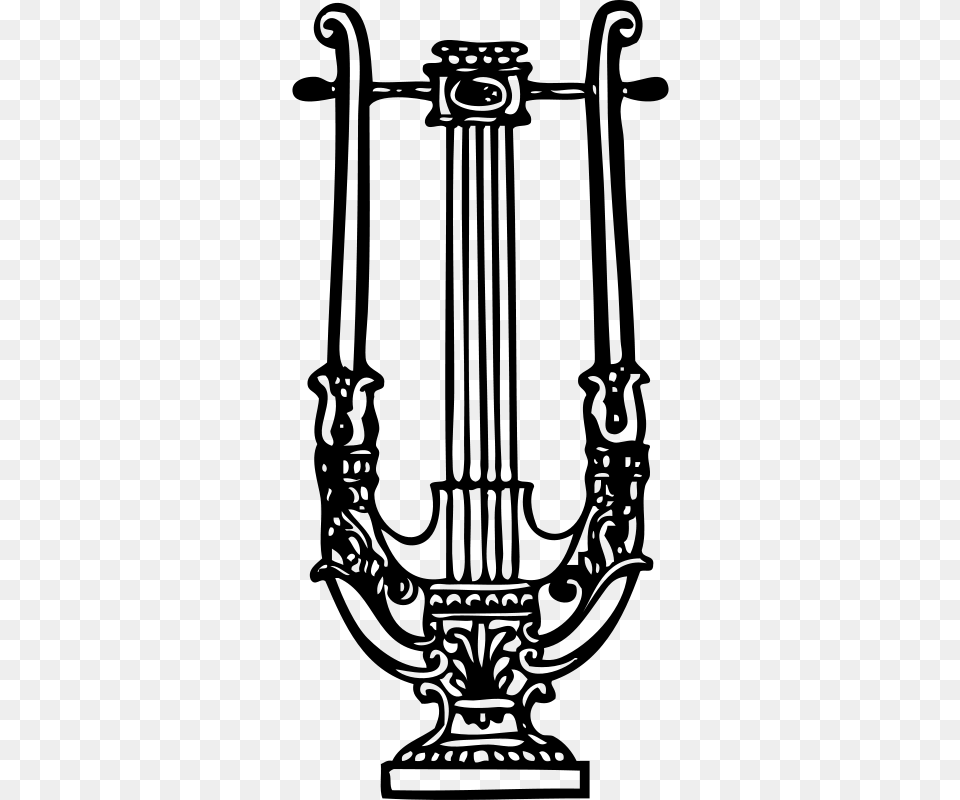 Johnny Automatic Decorative Lyre, Gray Free Png Download
