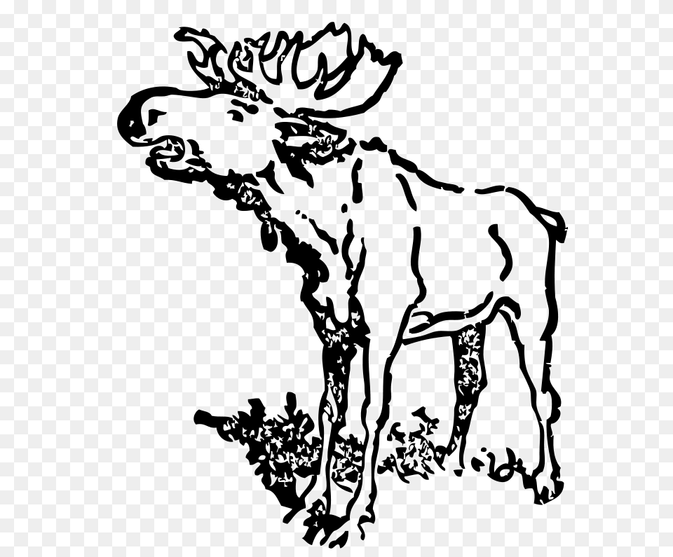 Johnny Automatic Moose, Gray Free Png
