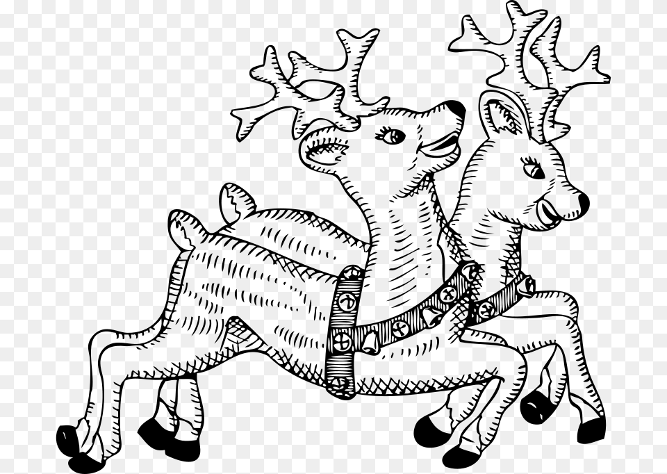 Johnny Automatic Reindeer, Gray Free Png