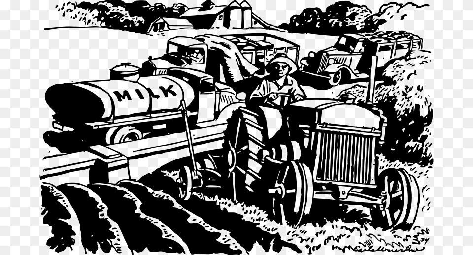 Johnny Automatic The Automobile Serves The Farm, Gray Free Png