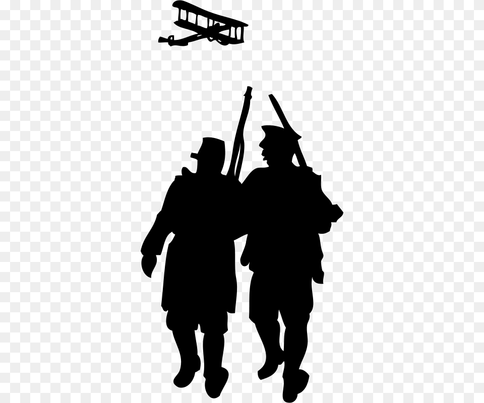 Johnny Automatic World War I Silhouette, Gray Png Image