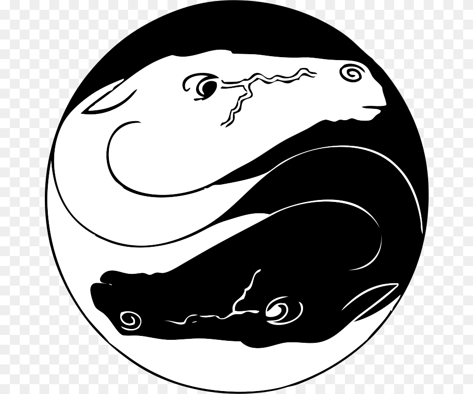 Johnny Automatic Yin Yang Horses, Stencil, Animal, Bear, Mammal Png