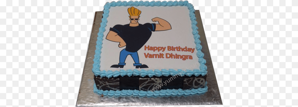 Johnny Bravo Birthday Cake Online Johnny Bravo Cake Design, Birthday Cake, Cream, Dessert, Food Png