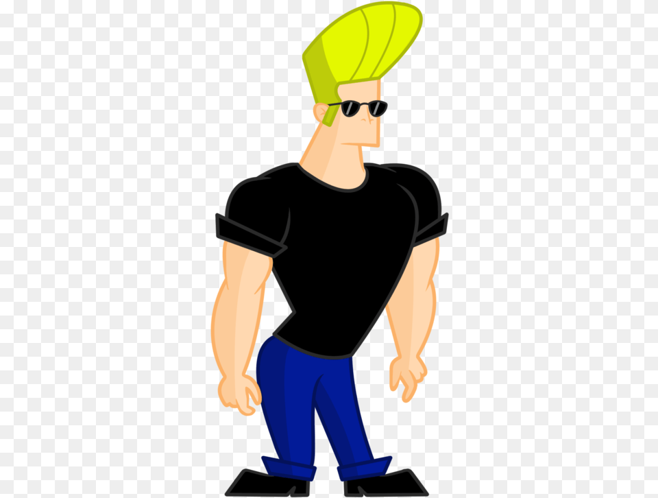 Johnny Bravo By Tiny Toons Fan Cartoon, Hat, Clothing, Adult, T-shirt Free Png Download