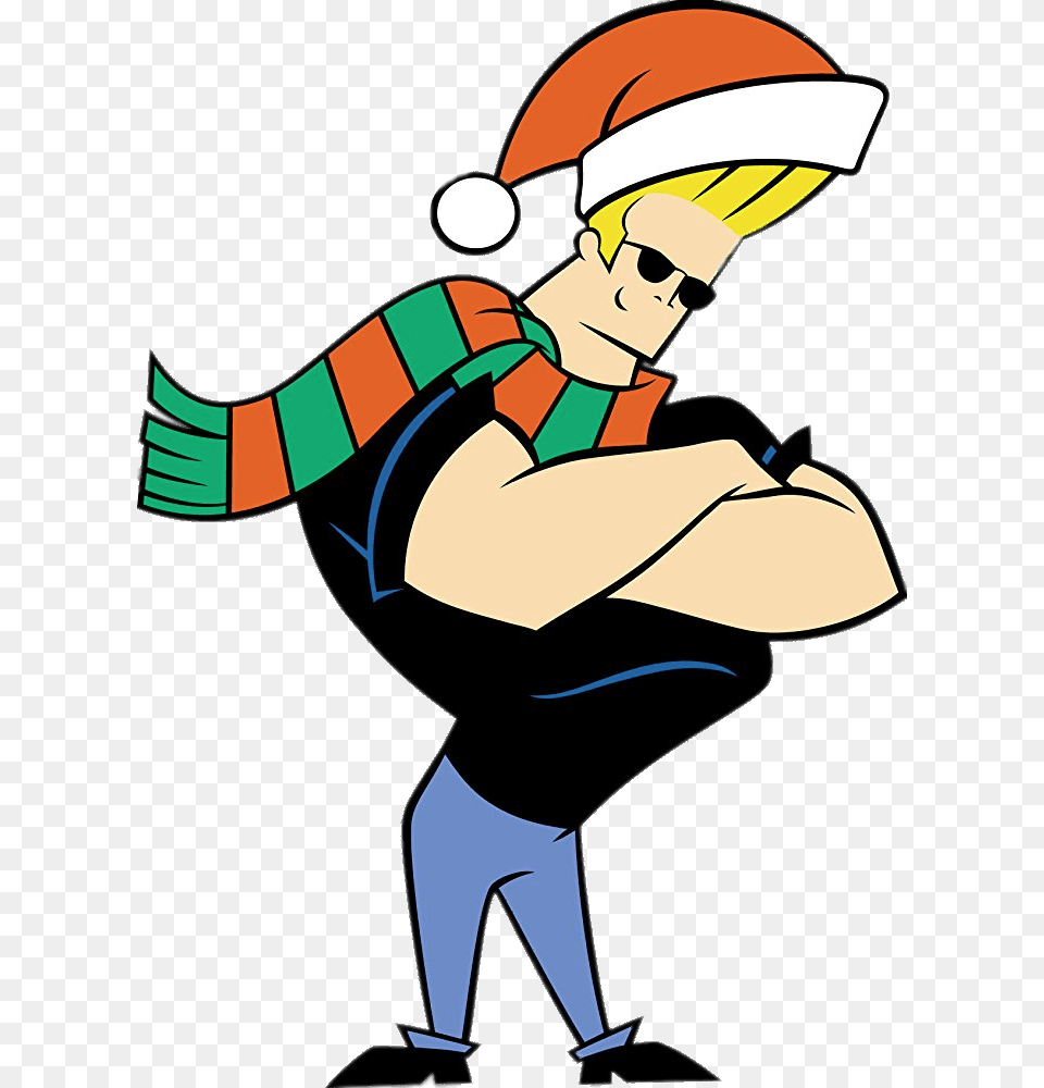 Johnny Bravo Christmas Outfit Johnny Bravo Santa Claus, Person, People, Cartoon, Art Png Image