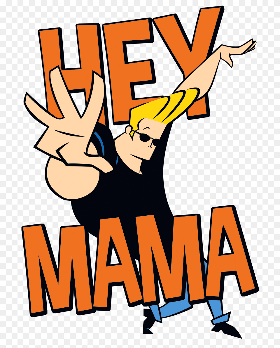 Johnny Bravo Hey Mama Juniors T Shirt, Advertisement, Poster, Body Part, Hand Png Image