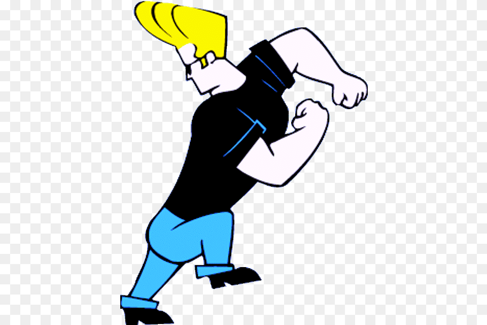 Johnny Bravo In Running Style Johnny Bravo Gif, Cleaning, People, Person, Adult Png Image
