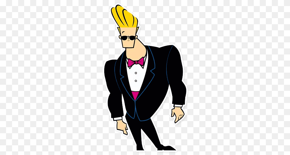 Johnny Bravo In Suit, Tuxedo, Formal Wear, Clothing, Person Free Png Download