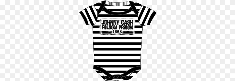 Johnny Cash Onesie Folsom Stripes Baby Johnny Cash Onesie, Clothing, Shirt, T-shirt Free Transparent Png
