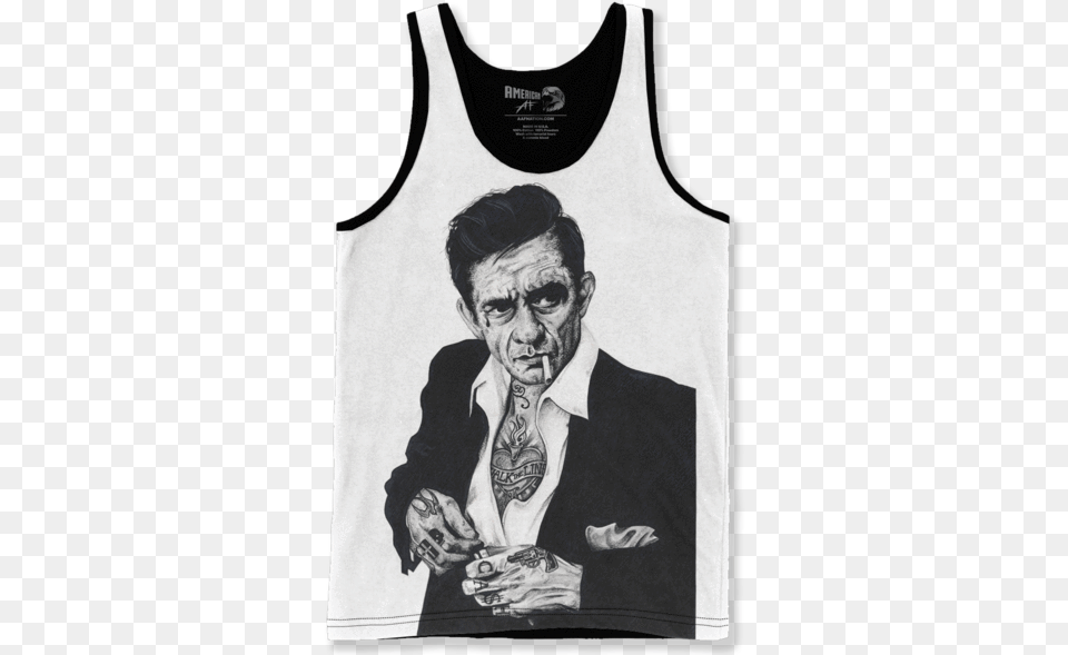 Johnny Cash With A Vest, Person, Skin, Tattoo, Adult Free Transparent Png