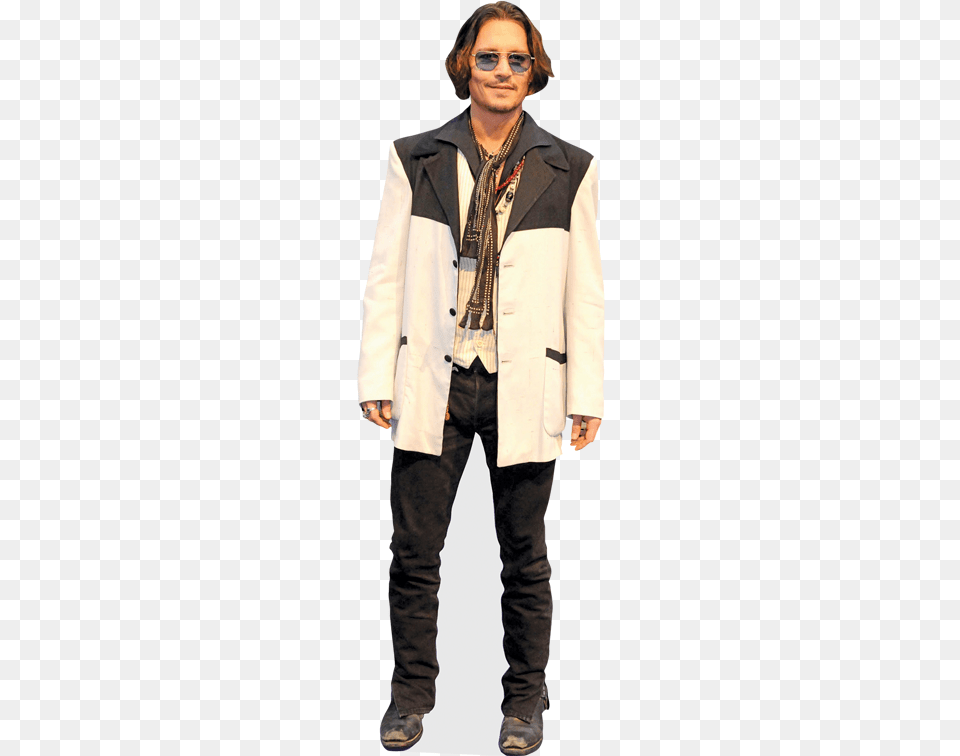 Johnny Depp Cardboard Cutout Jacket, Blazer, Clothing, Coat, Long Sleeve Free Transparent Png