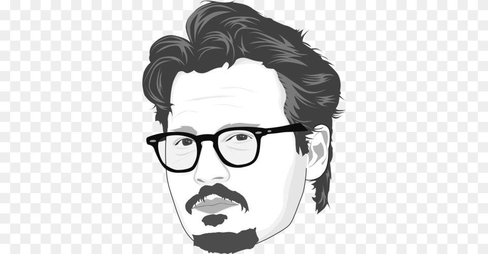 Johnny Depp The Enigma Caricate Of Johnny Depp By Thecartoonist Art, Accessories, Portrait, Photography, Person Free Png