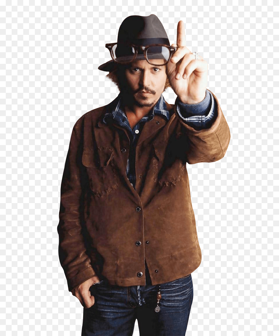 Johnny Depp Transparent Image, Hat, Clothing, Coat, Jacket Png