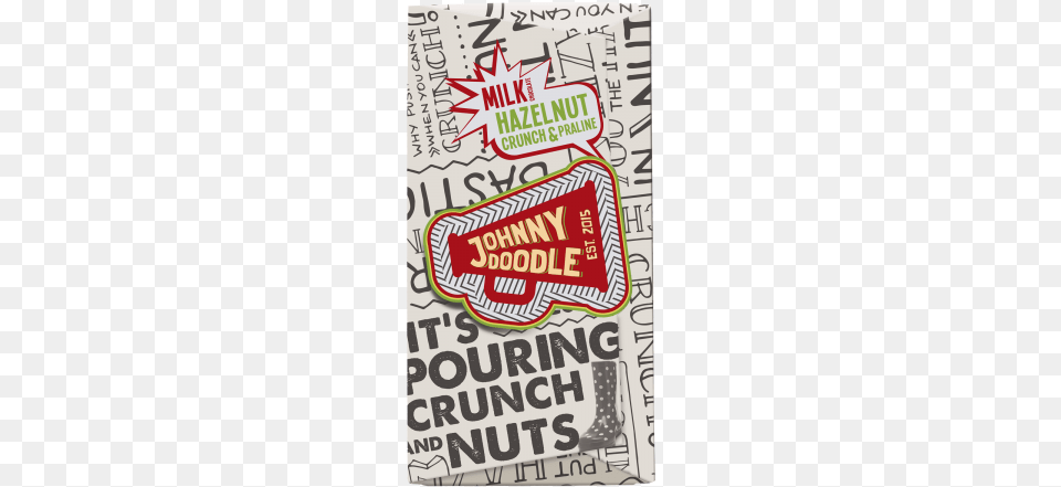 Johnny Doodle Milk Hazelnut Crunch Amp Praline Milk Hazelnut Crunch A Praline Johnny Doodle, Advertisement, Poster, Text, Food Free Png