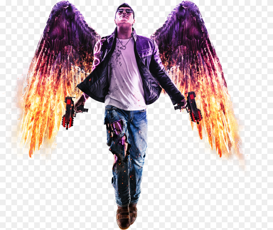 Johnny Gat Saints Row Gat Out Of Hell, Clothing, Purple, Pants, Jeans Free Png