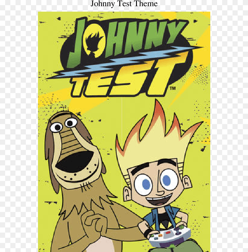 Johnny Test Theme Sheet Music For Trumpet Alto Saxophone Johnny Test, Book, Comics, Publication, Face Png