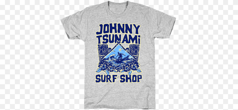 Johnny Tsunami Surf Shop Mens T Shirt Surf Shop T Shirt, Clothing, T-shirt, Person Free Transparent Png