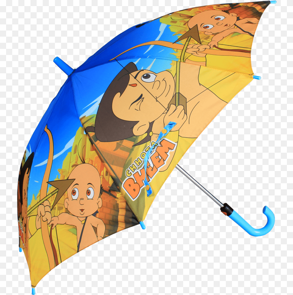 Johns Kids Umbrella 500 Mm With Chotta Bheem Print Kids Umbrella, Canopy, Baby, Person, Face Png Image