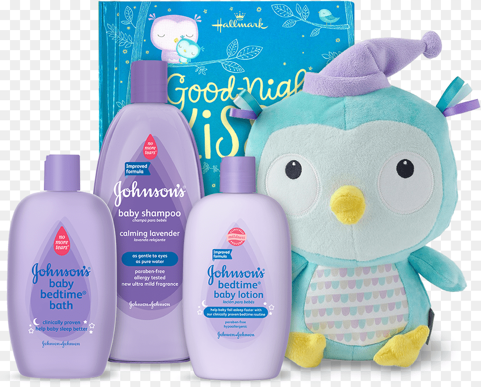Johnson S Bedtime Good Night Kisses Baby Gift Set Johnson39s Baby, Bottle, Lotion, Toy Free Transparent Png