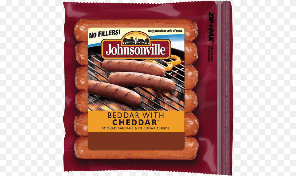 Johnsonville Beddar W Cheddar Sausage, Food, Hot Dog, Bread Free Transparent Png