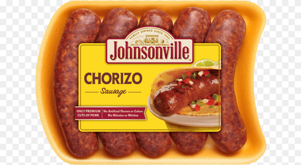 Johnsonville Chorizo Sausage, Food, Hot Dog, Bread Free Png