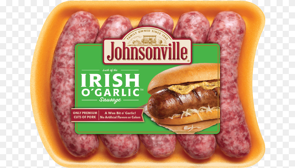 Johnsonville Irish O Garlic Sausage, Burger, Food, Hot Dog, Apple Free Png