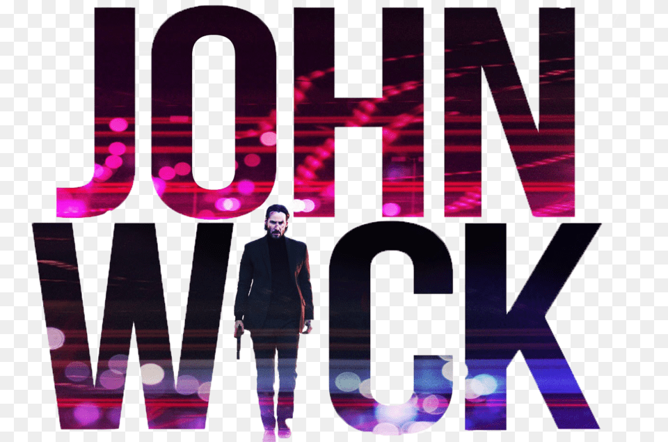 Johnwick Johnwick2 Film Logo Text Freetoedit John Wick, Purple, Lighting, Male, Man Free Transparent Png