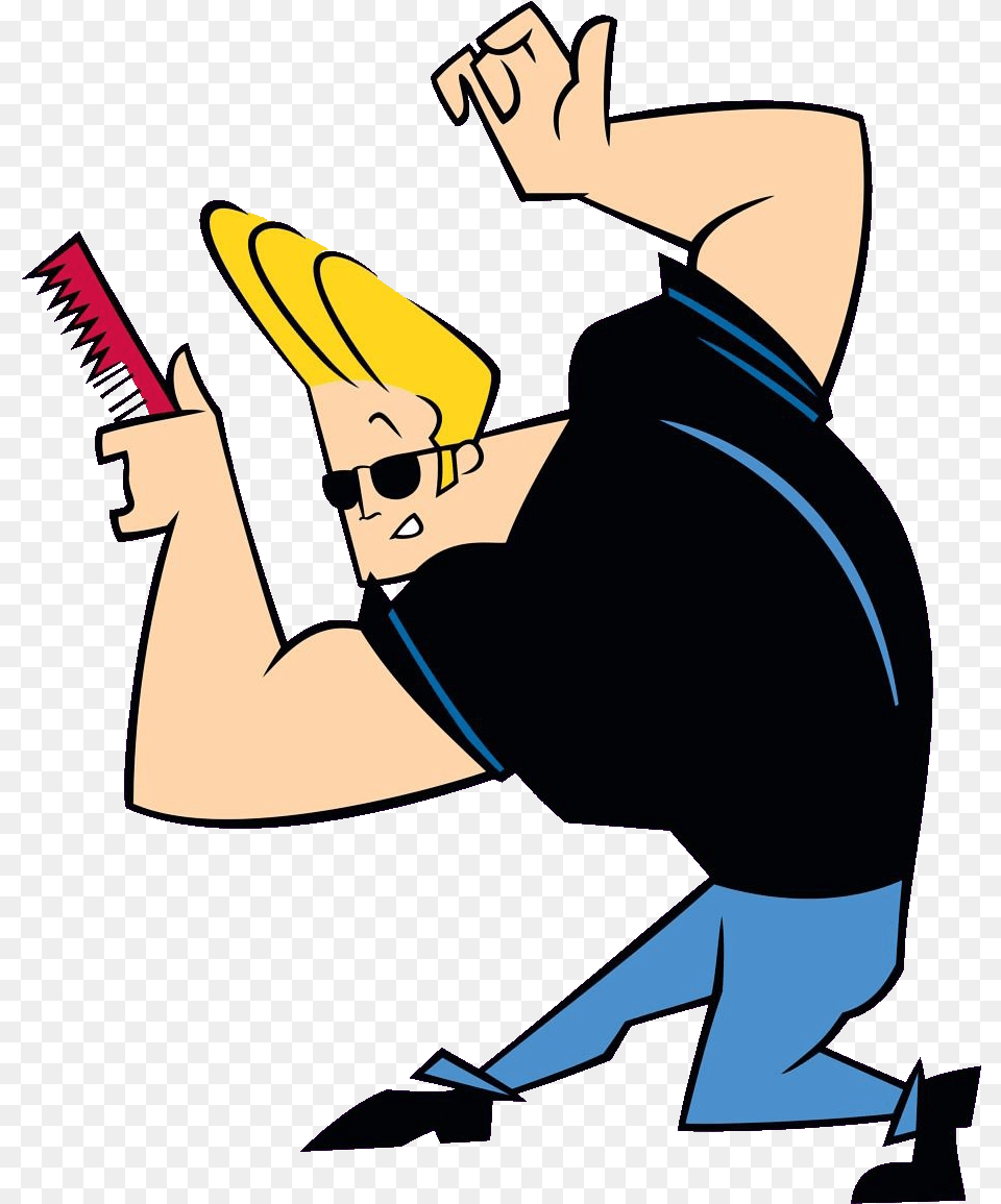 Johny Johnny Bravo Flexing Gif, Adult, Male, Man, Person Png