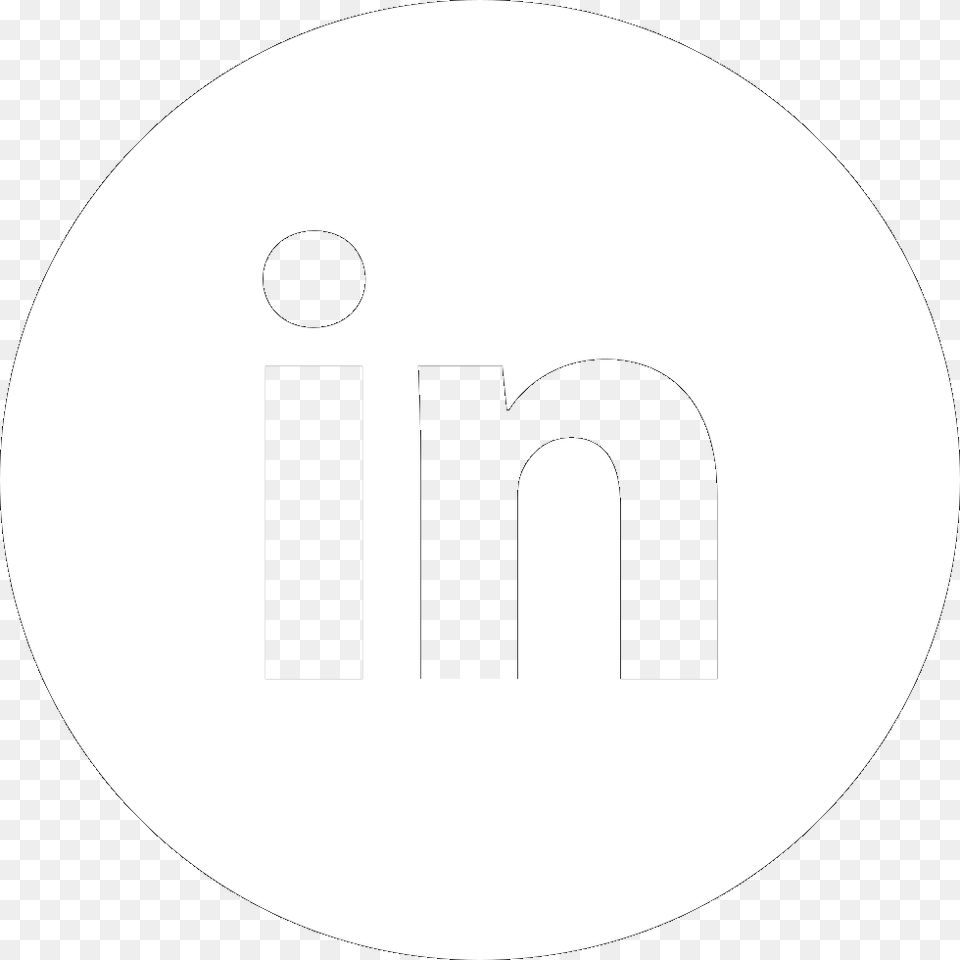 Join The Conversation Linkedin Logo White Transparent Background, Disk, Stencil Png Image