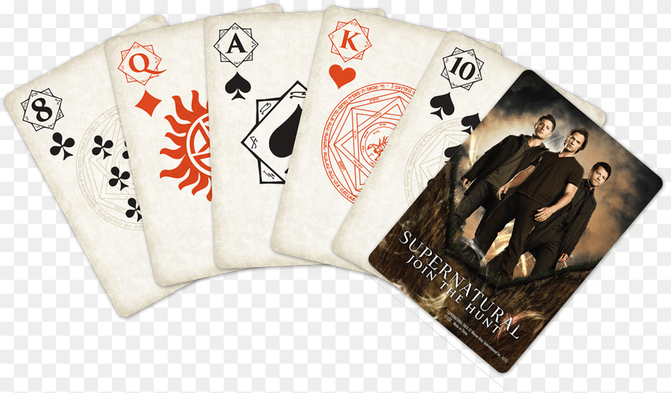 Join The Hunt Playing Cards Deck A Contents Supernatural Playing Cards Card Game, Adult, Male, Man, Person Png