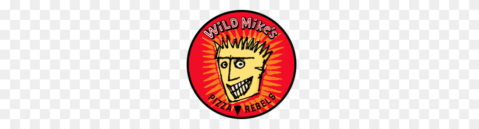Join The Pizza Rebellion With Wild Mikes Ultimate Pizzas, Sticker, Logo, Face, Head Free Transparent Png