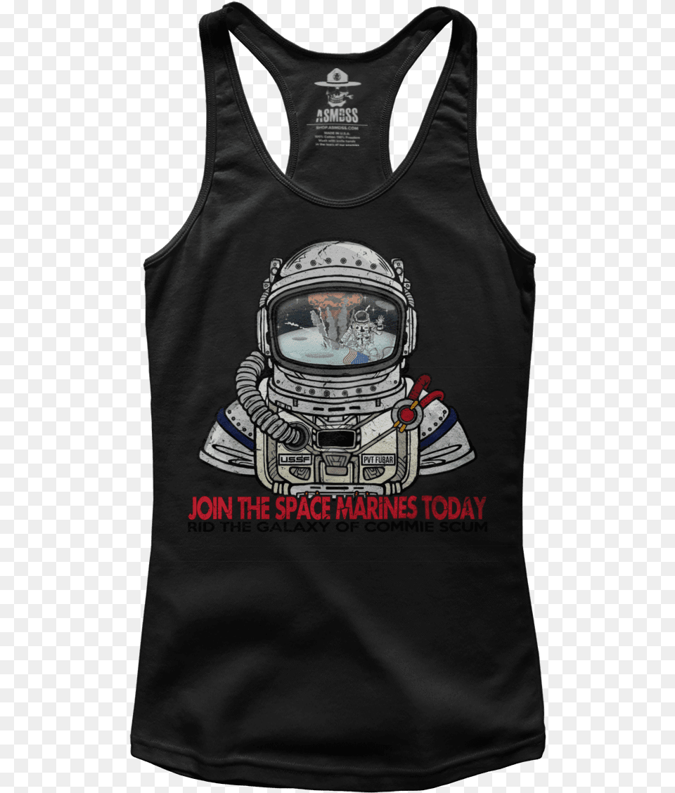 Join The Space Marines Vest, Clothing, Tank Top, Person Free Transparent Png