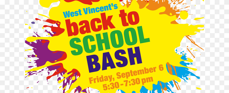 Join Us For West Vincent Elementary39s Back To School Back To School Bash Template, Advertisement, Poster, Art, Graphics Free Transparent Png