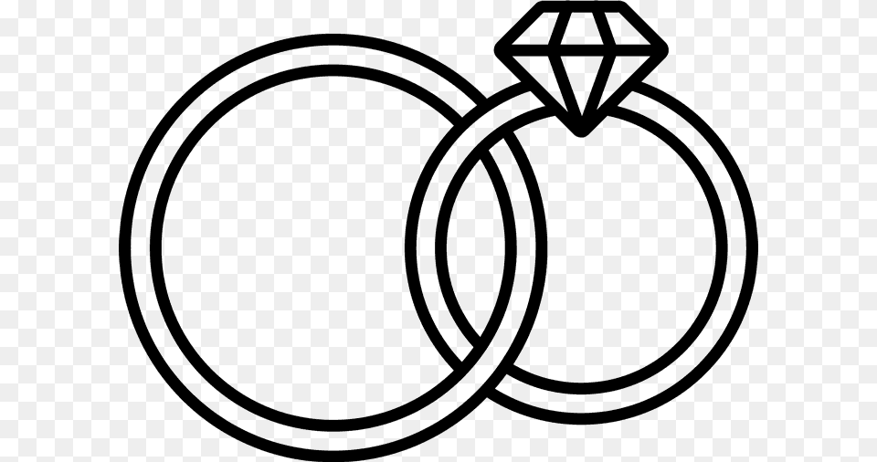 Joined Wedding Rings, Accessories, Jewelry, Ring, Ammunition Png Image