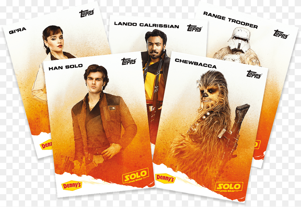 Joins Forces With Solo A Star Wars Story To Help Solo A Star Wars Story Topps, Advertisement, Poster, Adult, Person Png Image