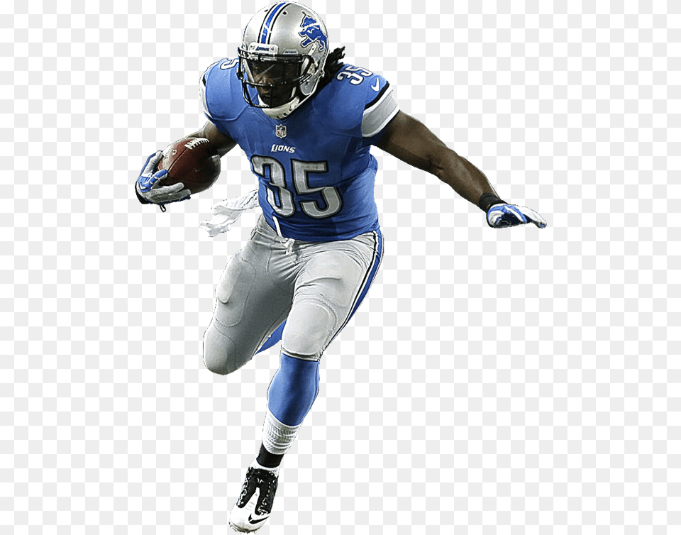 Joique Bell Is Currently A Running Back For The Detroit Kick American Football, American Football, Playing American Football, Person, Helmet Free Png